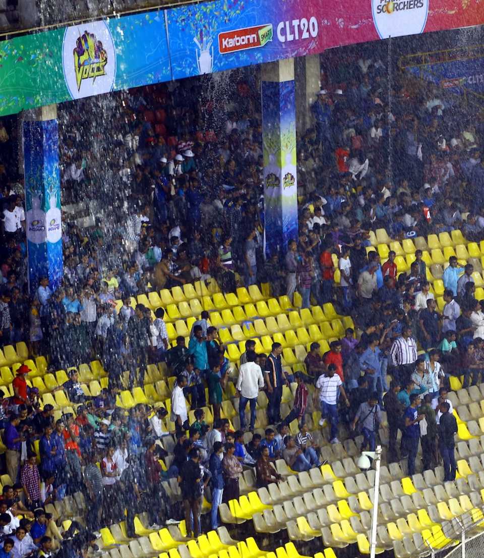 Rain played spoilsport in Ahmedabad, Lions v Perth Scorchers, Group A, Champions League 2013, Ahmedabad, Sep 23, 2013 