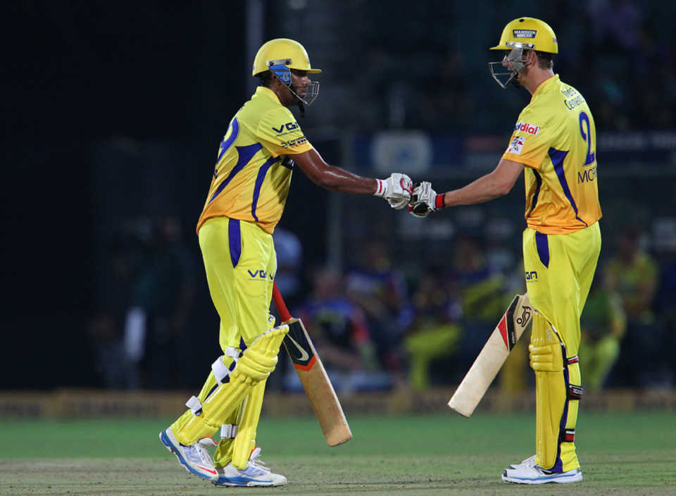 R Ashwin and Chris Morris added 73 in seven overs, Rajasthan Royals v Chennai Super Kings, 1st semi-final, Champions League 2013, Jaipur, October 4, 2013