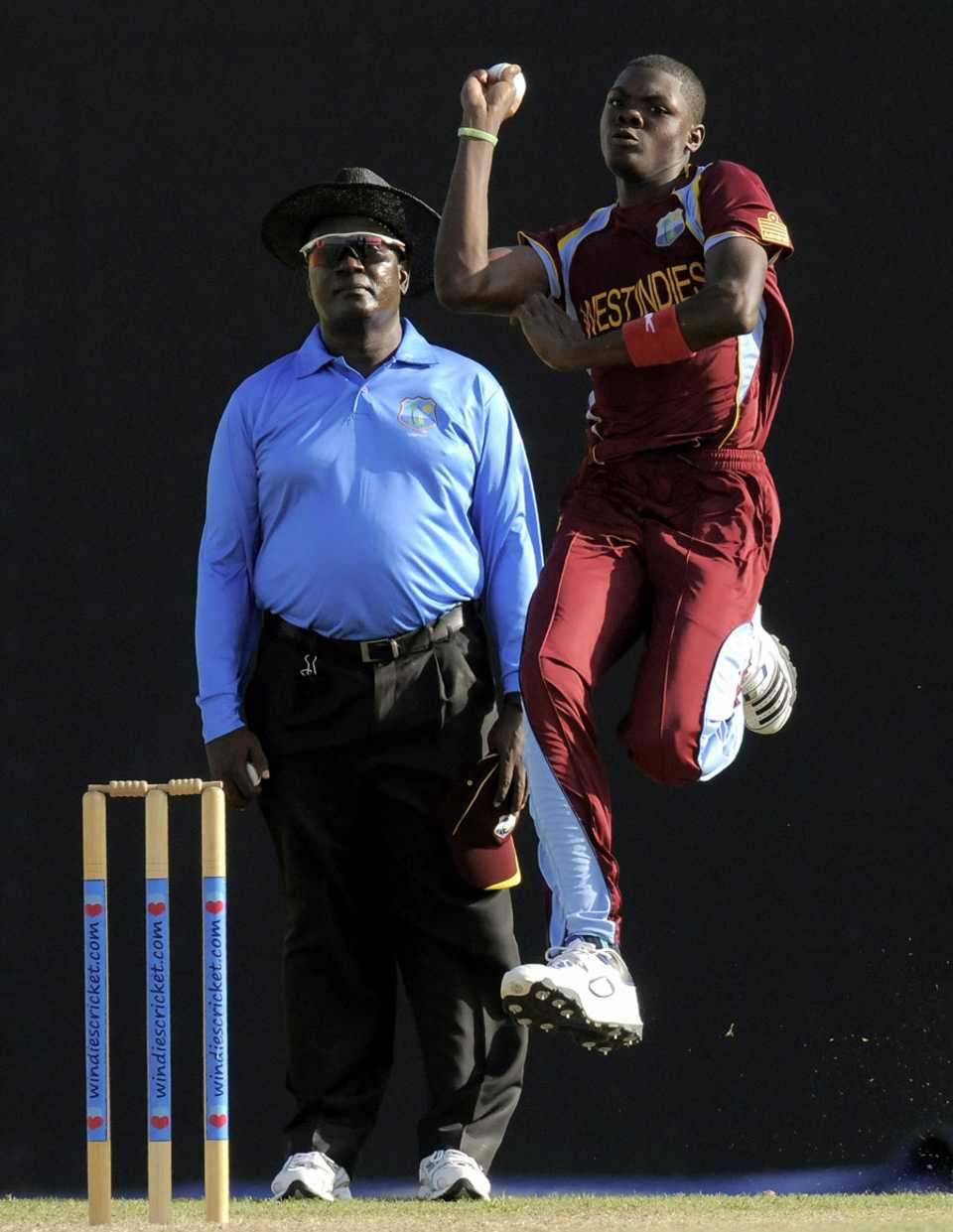Alzarri Joseph picked up 3 for 30, West Indies U-19s v Bangladesh U-19s, 1st ODI, Providence, October 7, 2013