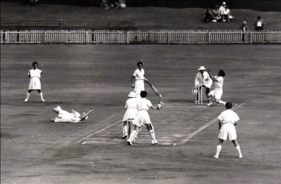 Marie McDonough takes a catch to dismiss Wilkie Wilkinson