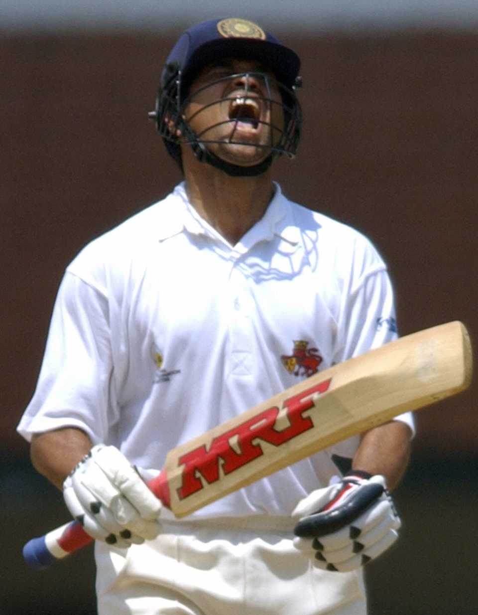 Sachin Tendulkar is disappointed to be dismissed for 50, Mumbai v Rest of India, Irani Trophy, 3rd day, Chennai, September 20, 2003