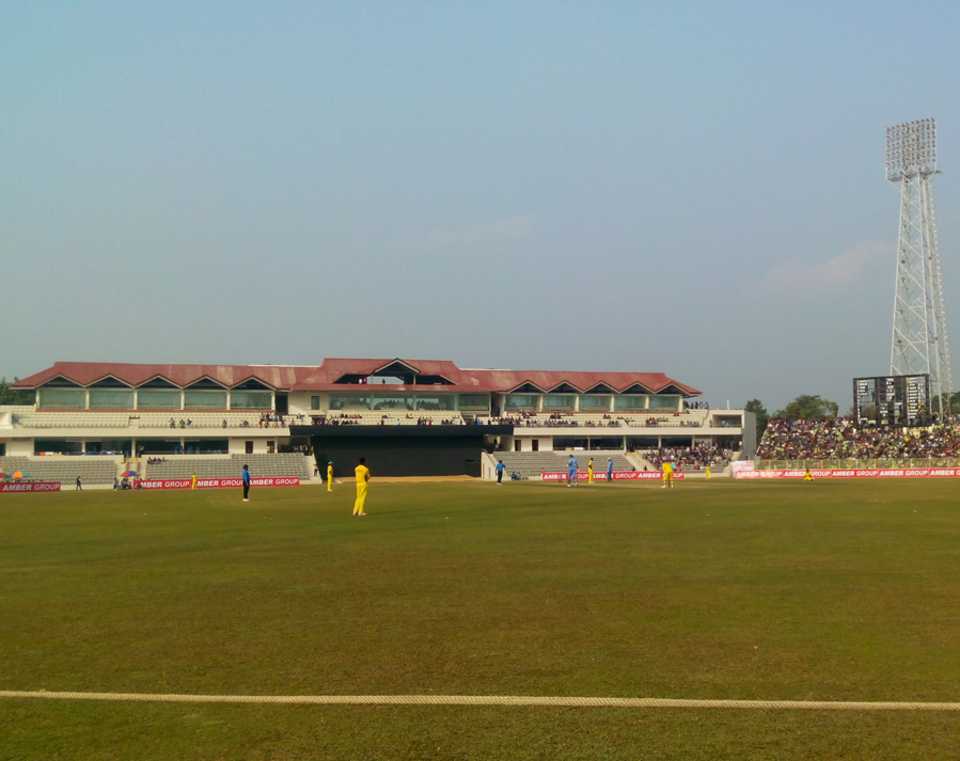 A view of the Sylhet Stadium during the Victory Day T20 Cup