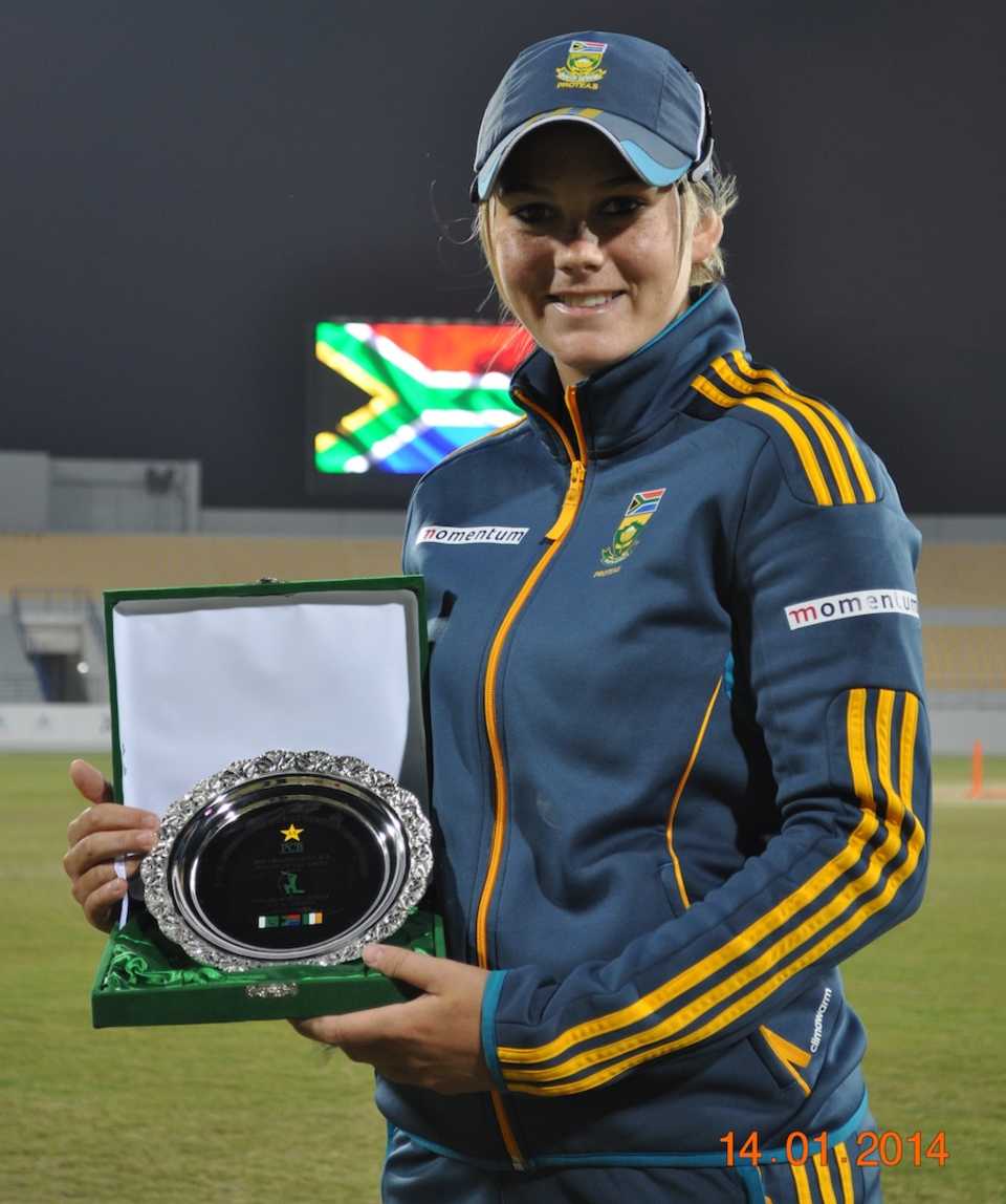 Dane van Niekerk took three wickets to be named the Player of the Match