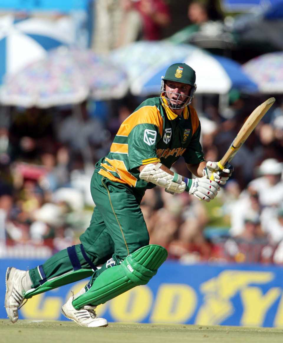 Graeme Smith bats on ODI debut, South Africa v Australia, 4th ODI, Bloemfontein, 30 March, 2002 