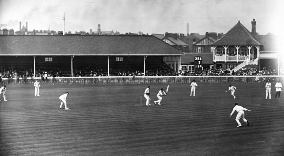Warren Bardsley on his way to 121, Australia v South Africa, 1st triangular Test, Old Trafford, 1st day, May 27, 1912