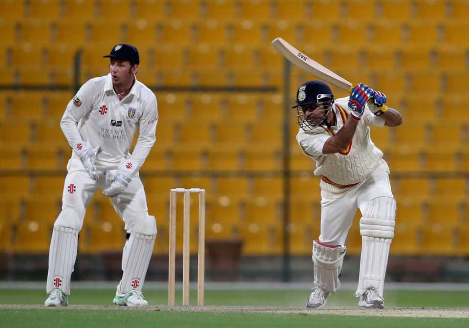 Virender Sehwag on his way to a century for MCC