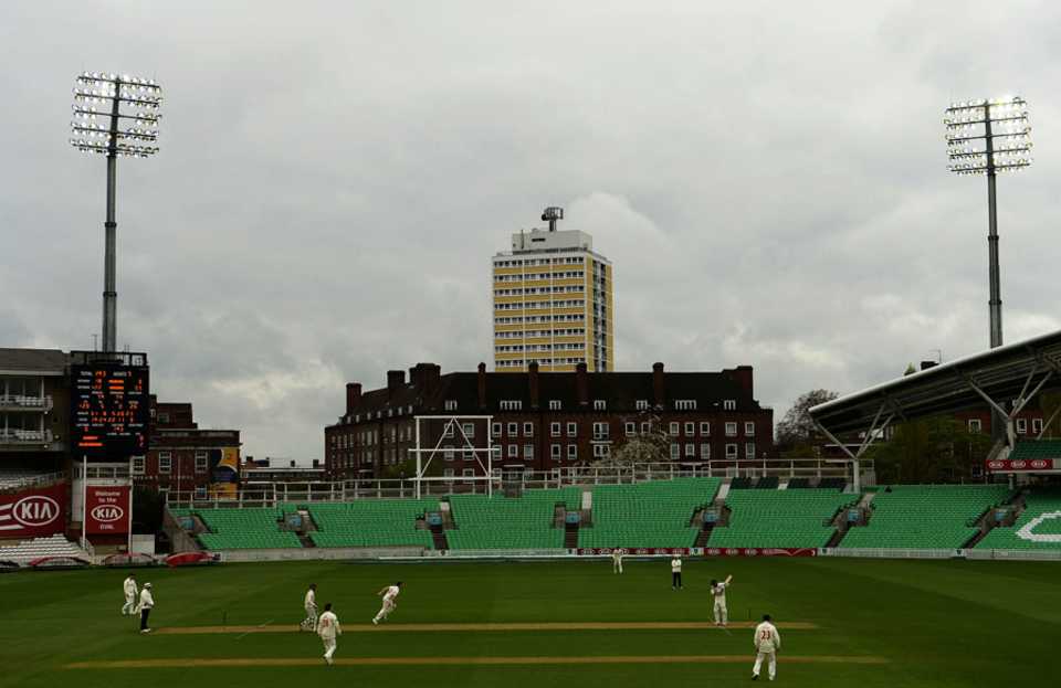 The rain held off for at least some play at The Oval, Surrey v Glamorgan, County Championship Division One, The Oval, 2nd day, April, 7, 2014