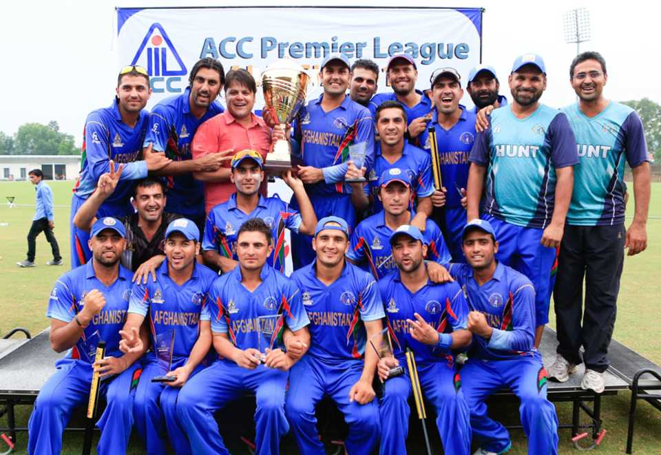 The Afghanistan team celebrate their win, Afghanistan v Nepal, ACC Premier League 2014, Kuala Lumpur, May 7, 2014
