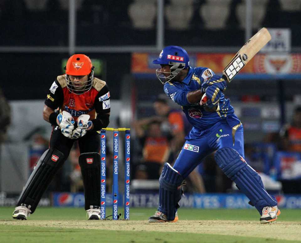 Ambati Rayudu struck his second successive fifty, Sunrisers Hyderabad v Mumbai Indians, IPL 2014, Hyderabad, May 12, 2014