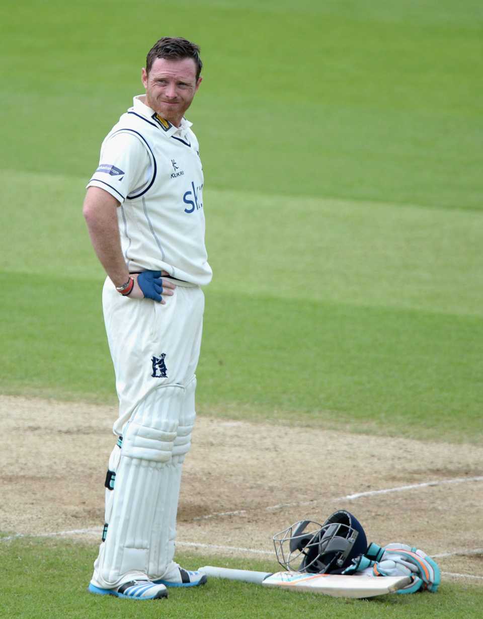 Captain's innings: Ian Bell made 97 but couldn't avert the follow on, Yorkshire v Warwickshire, County Championship, Division One, Headingley, 3rd day, May 13, 2014