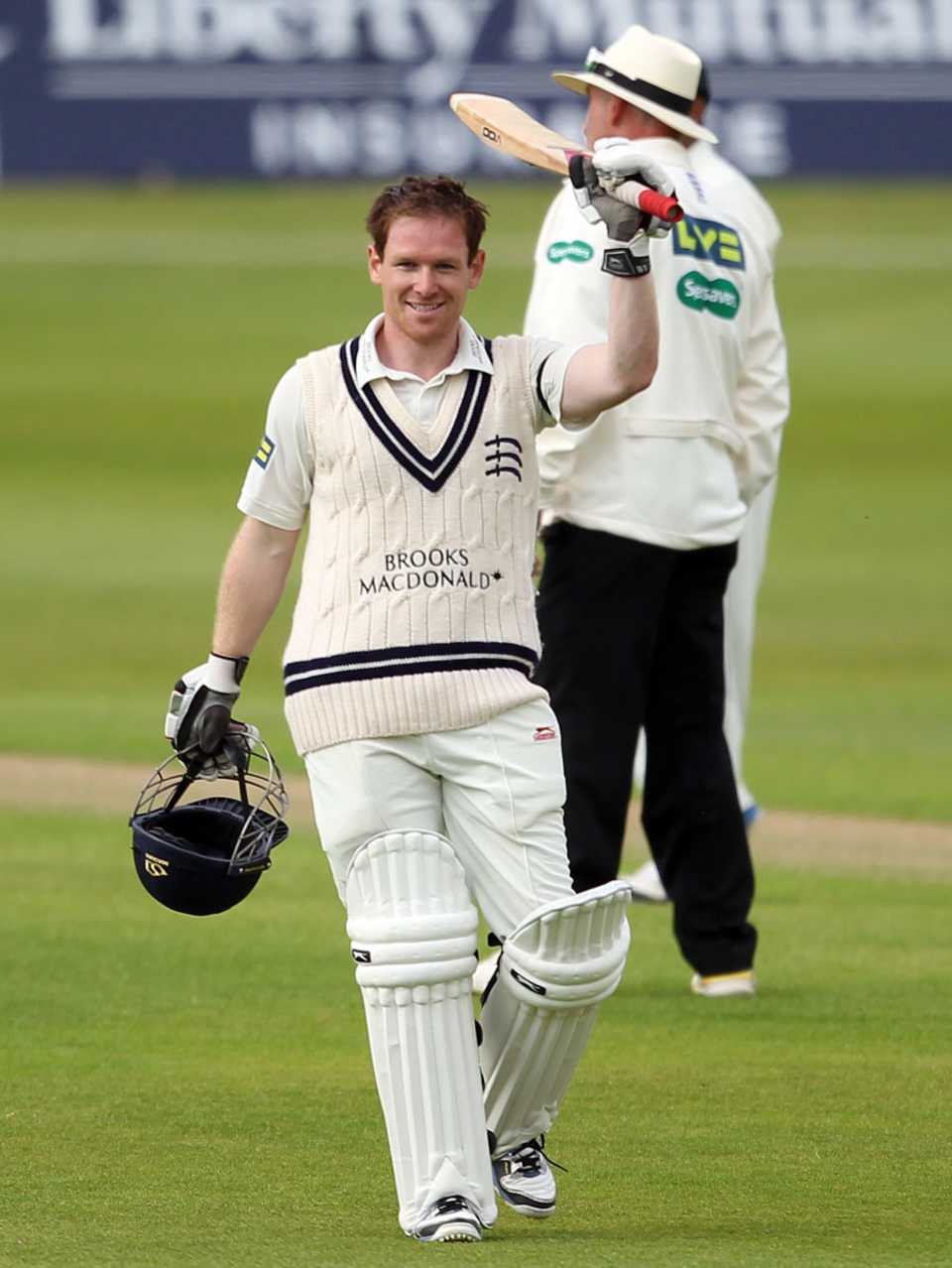 Eoin Morgan finished the day unbeaten 174