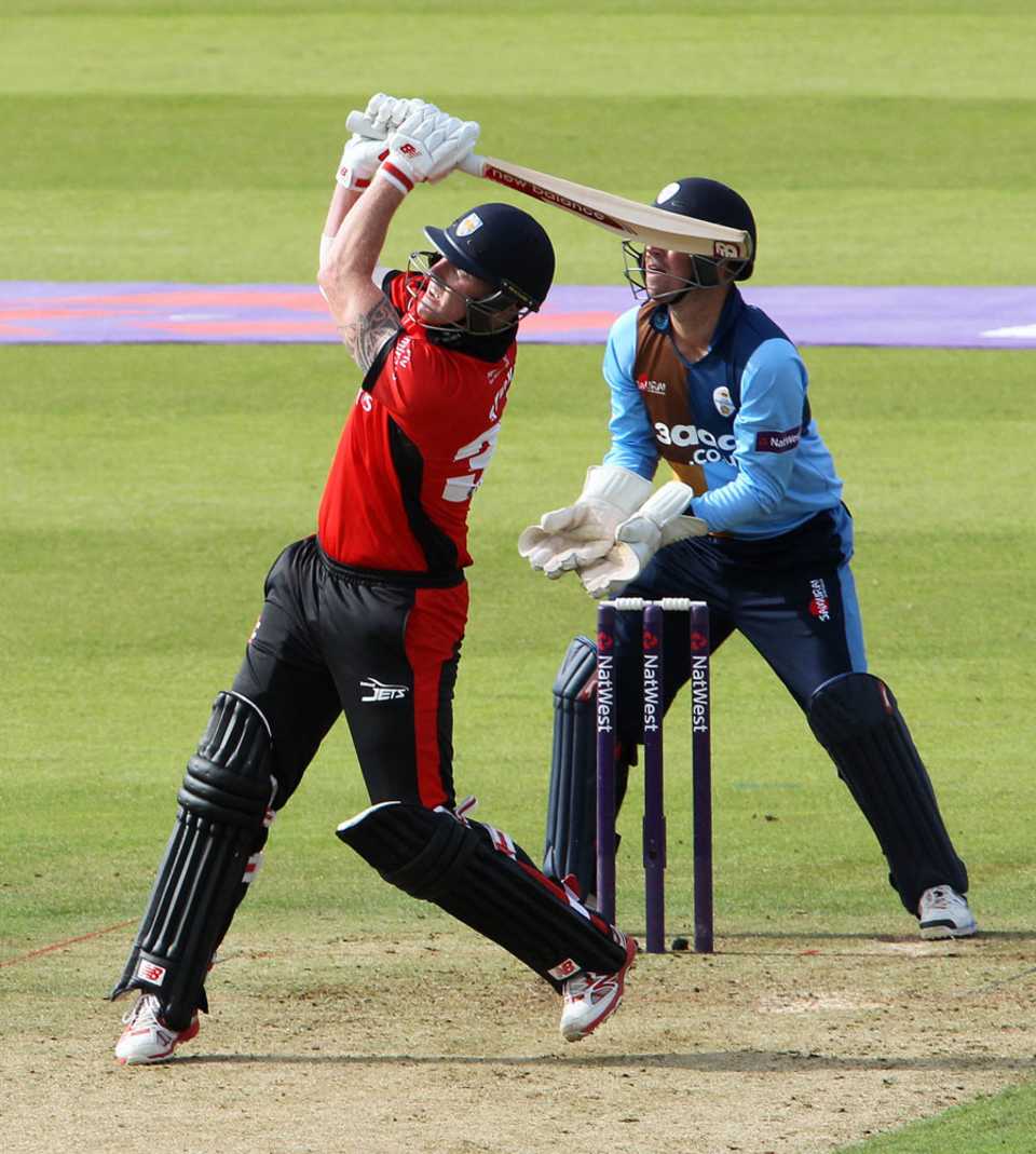 Ben Stokes finished the match with a six