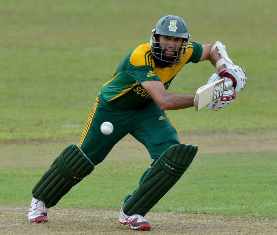 Hashim Amla guides the ball through the off side
