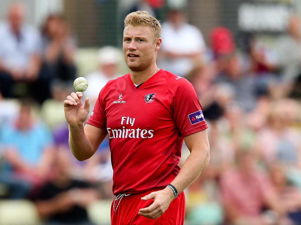 Andrew Flintoff made his first Lancashire appearance in five years