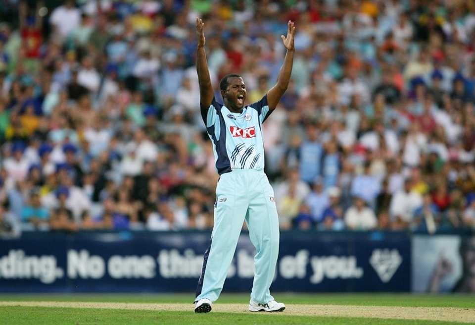 Dwayne Smith appeals for a wicket