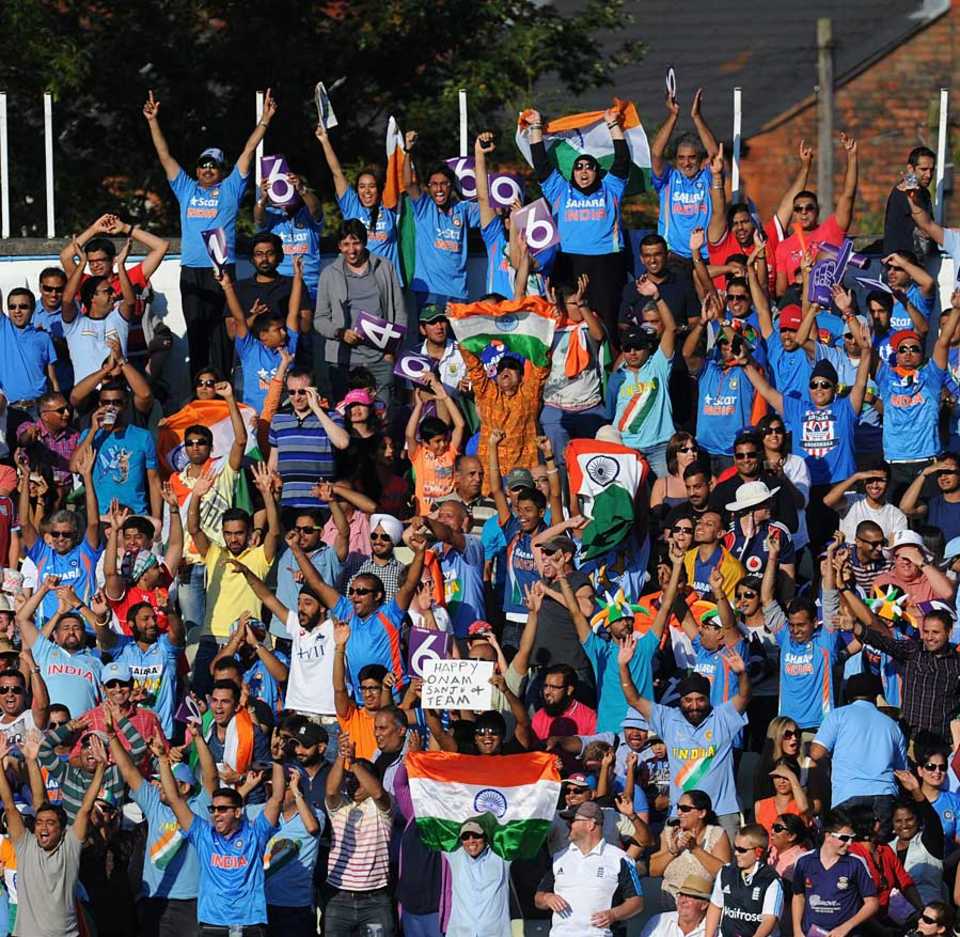 An excitable crowd was heavily in favour of India
