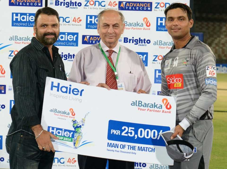 Khurram Manzoor was Man of the Match for his 109
