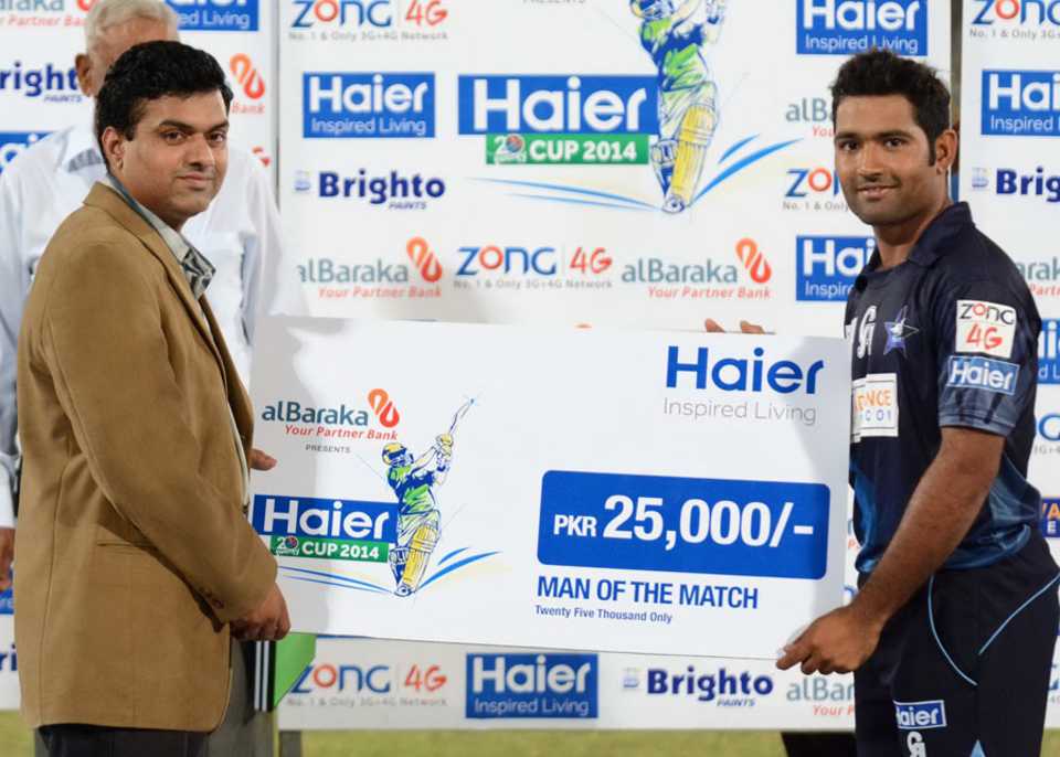 Asad Shafiq was Man of the Match for his 78 off 50