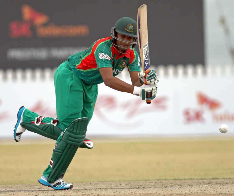 Shakib Al Hasan top-scored for Bangladesh with 46 off 37 balls