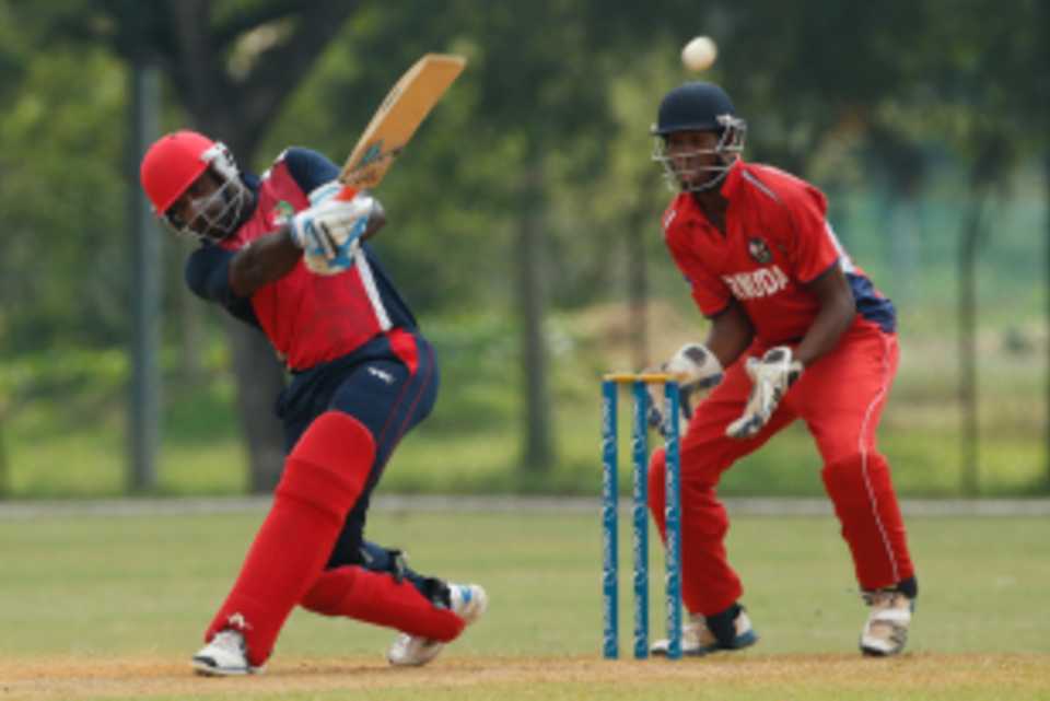 ICC World Cricket League Division Three 2014 15 NEP vs USA Match Report October 28 2014 Nepal climb to top with win in rain hit game
