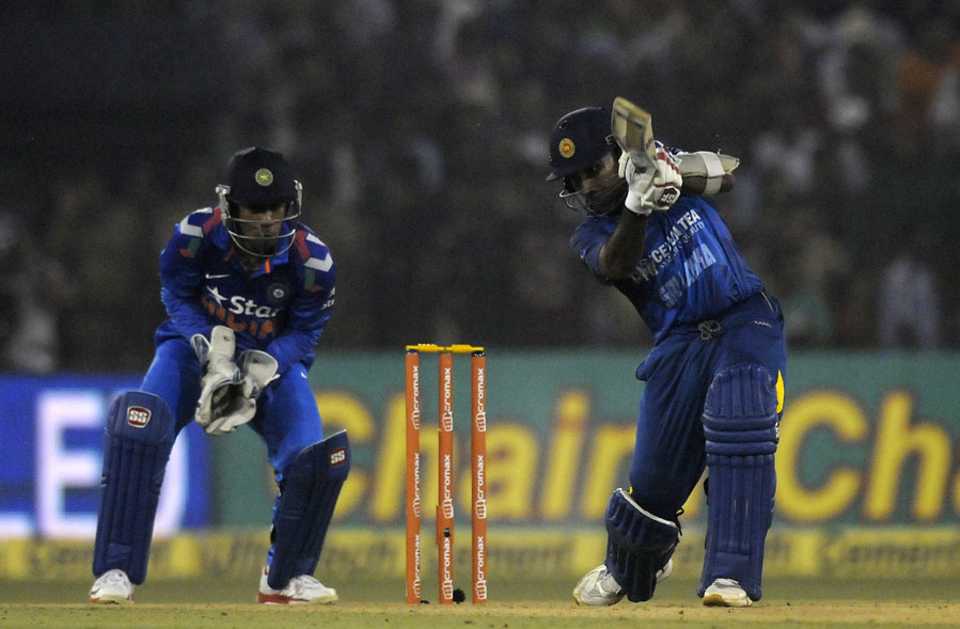 Mahela Jayawardene top-scored with 43, India v Sri Lanka, 1st ODI, Cuttack, November 2, 2014