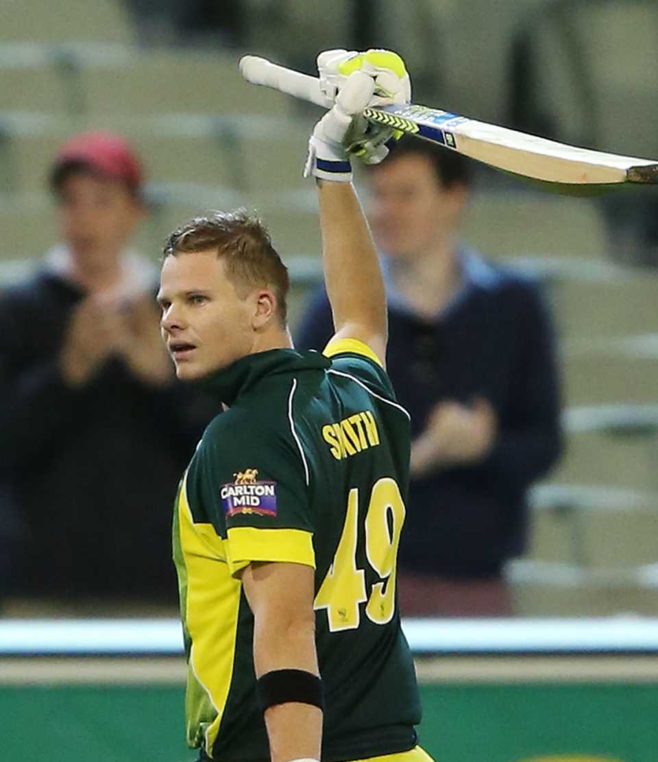 Steven Smith scored his second ODI century, Australia v South Africa, 4th ODI, Melbourne, November 21, 2014