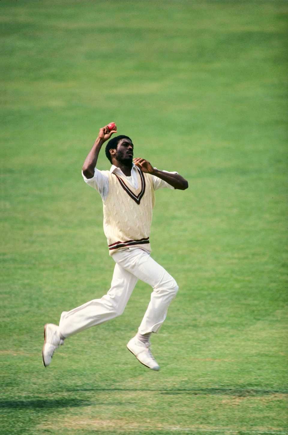 Michael Holding bowls against Middlesex