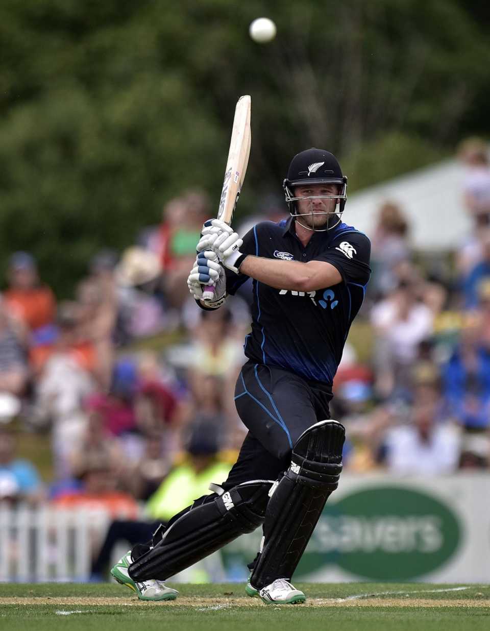 Corey Anderson struck a composed 81 off 96 balls, New Zealand v Sri Lanka, 1st ODI, Christchurch, January 11, 2015