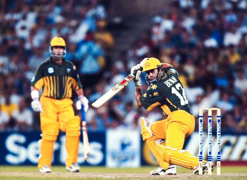 Michael Bevan guides one behind point, Australia v England, Carlton & United Series, Sydney, January 17, 1999