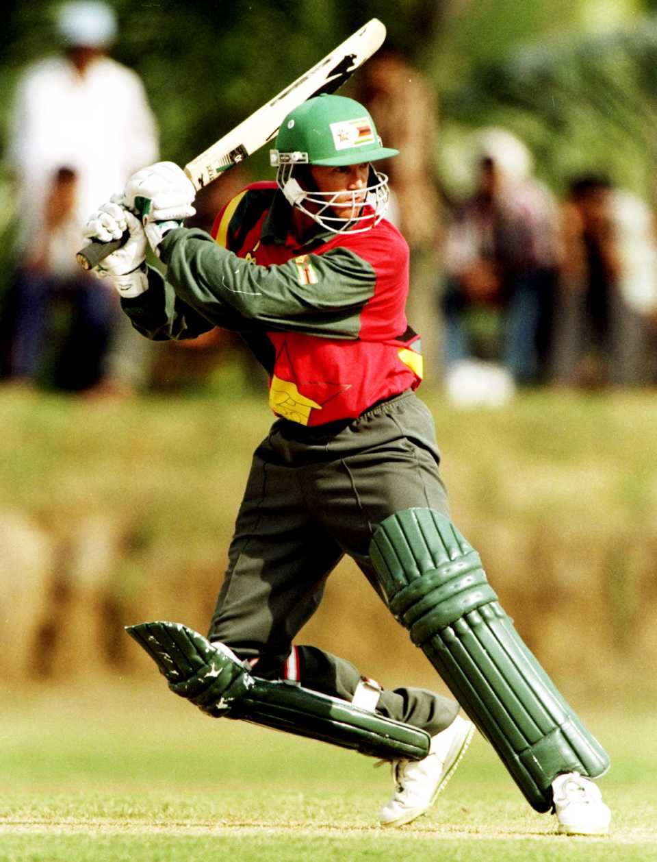 Andy Flower cuts on his way to 77, New Zealand v Zimbabwe, Preliminary quarter-final, Wills International Cup, Dhaka, October 24, 1998
