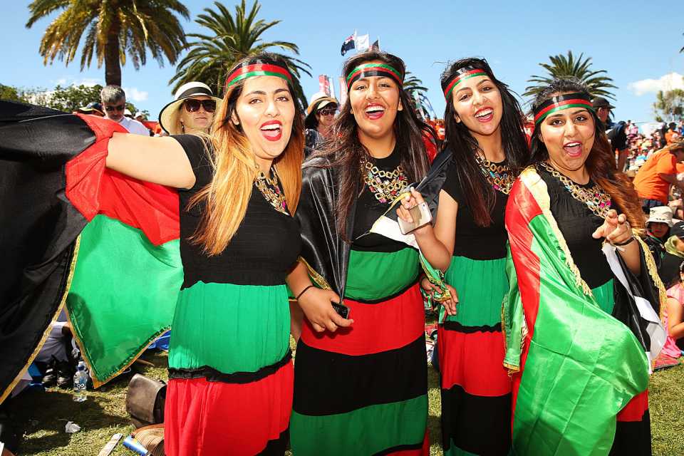 Women fans show their support for Afghanistan