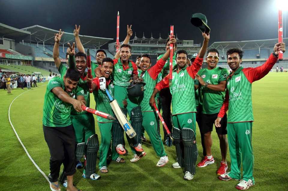 The East Zone players jubilant after sealing the BCL title