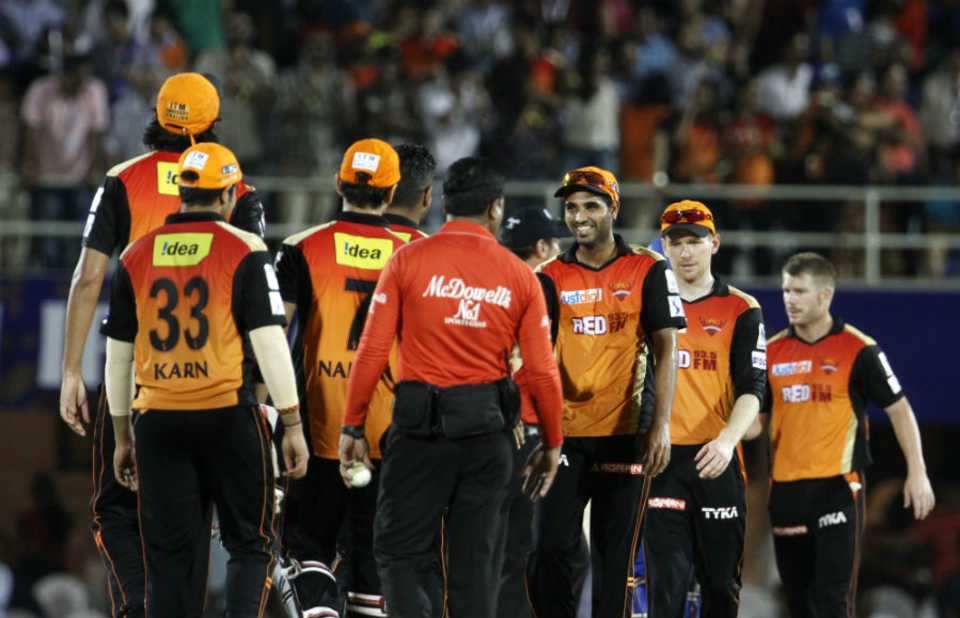 Bhuvneshwar Kumar picked up 3 for 44 in his four overs