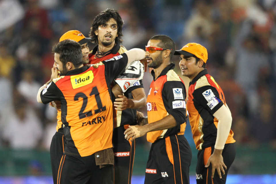 Sunrisers Hyderabad celebrate their important victory