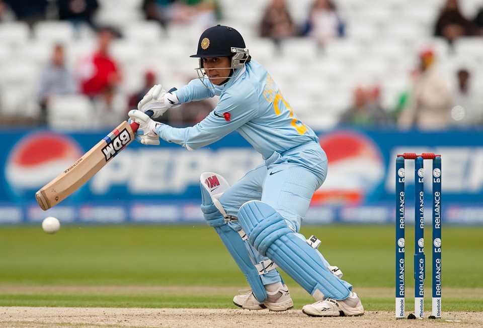 Anjum Chopra bats, India v New Zealand, 1st semi-final, ICC Women's World Twenty20, Trent Bridge, June 18, 2009