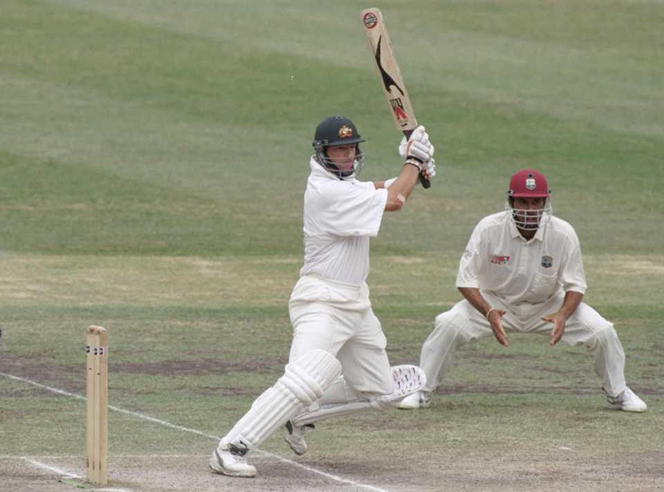 Mark Waugh made an important second-innings 67, Australia v West Indies, The Frank Worrell Trophy, 2nd Test, Sydney, 2 December 1996