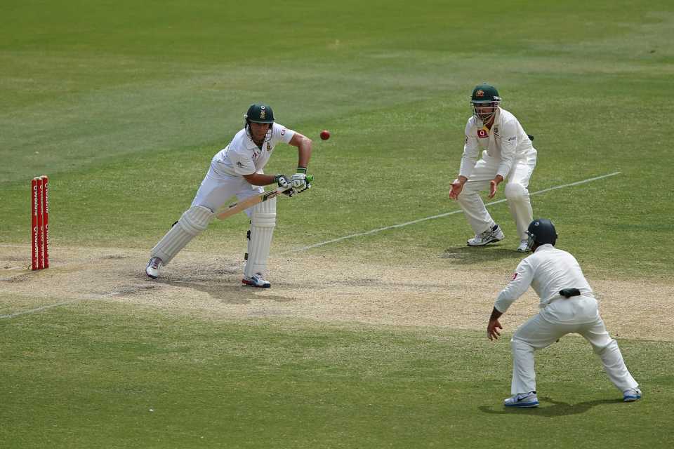 AB de Villiers bats, Australia v South Africa, second Test, day five, Adelaide, November 26, 2012 