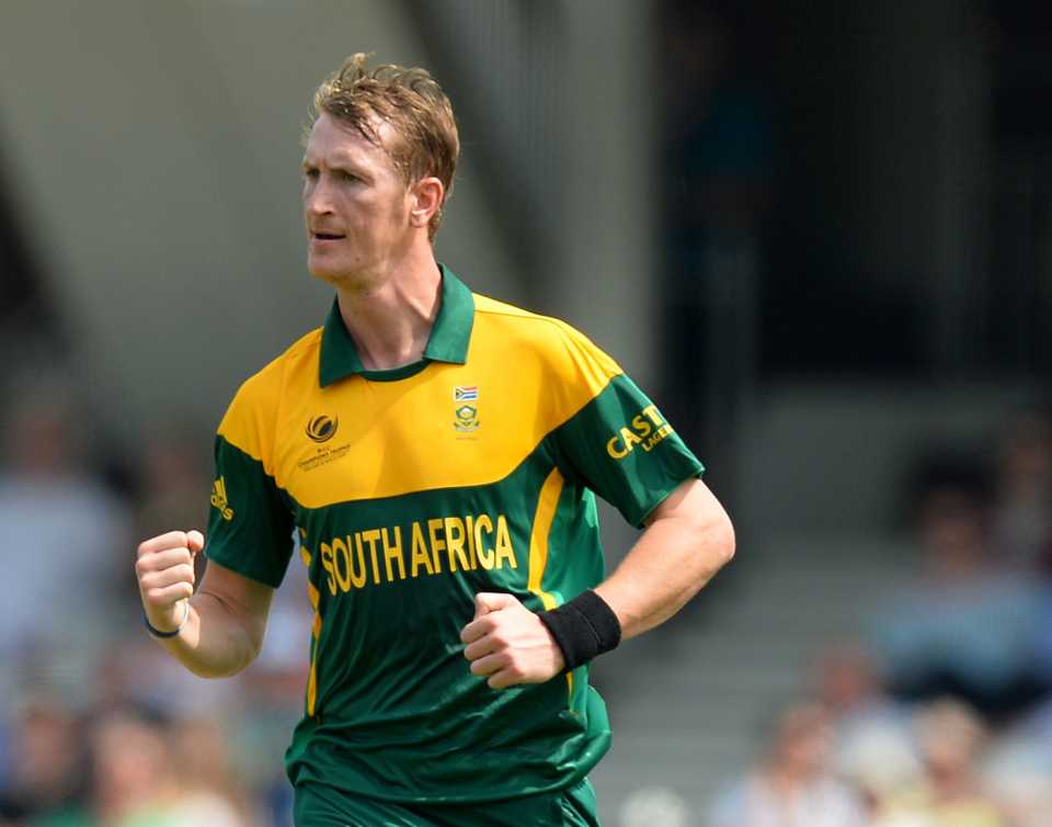 Chris Morris celebrates a wicket, England v South Africa, 1st semi-final, Champions Trophy, The Oval, June 19, 2013