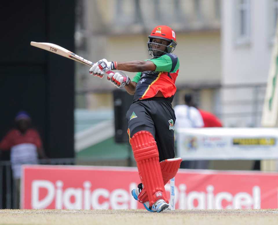 Evin Lewis hit six fours and six sixes in his 82, St Kitts and Nevis Patriots v Jamaica Tallawahs, Basseterre, July 4, 2015