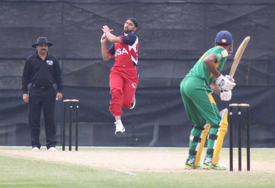 Jasdeep Singh leaps into international cricket, United States of America v Suriname, ICC Americas Region Division One Twenty20, Indianapolis, May 4, 2015