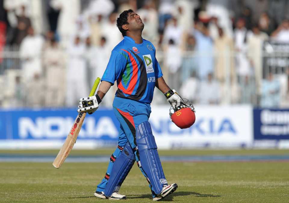 Mohammad Shahzad walks off after being dismissed, Afghanistan v Pakistan, one-off ODI, Sharjah, February 10, 2012