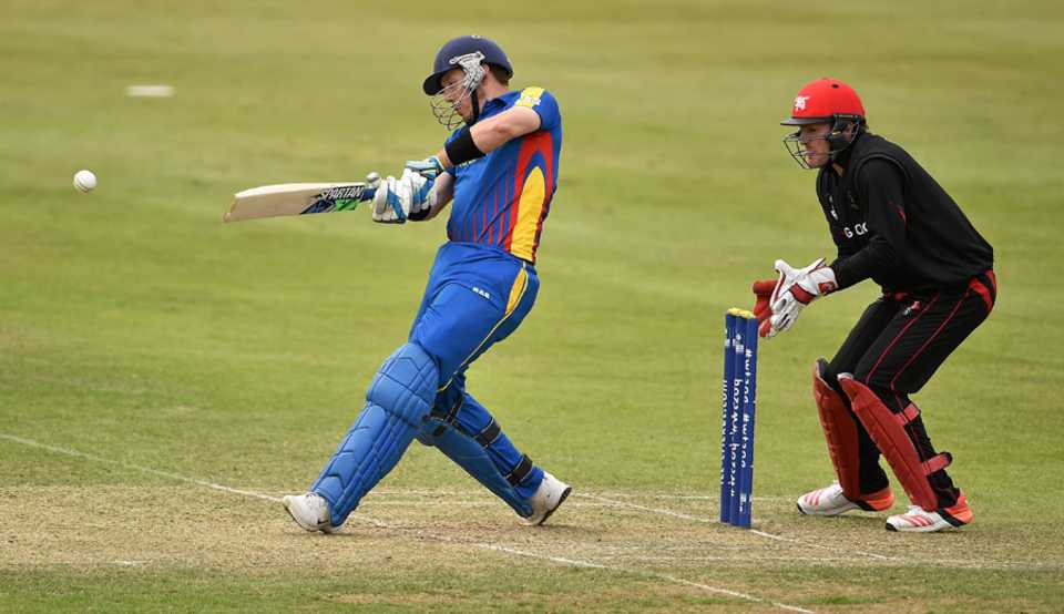 Sarel Burger top-scored for Namibia with 28, Hong Kong v Namibia, World T20 Qualifier, Dublin, July 19, 2015 