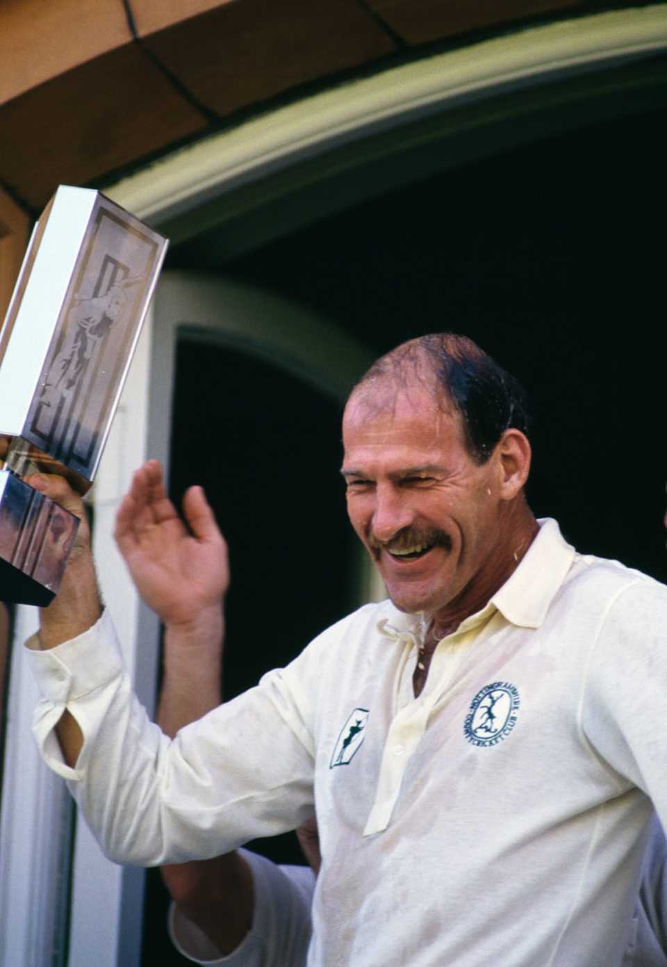 Clive Rice holds aloft the Natwest Trophy