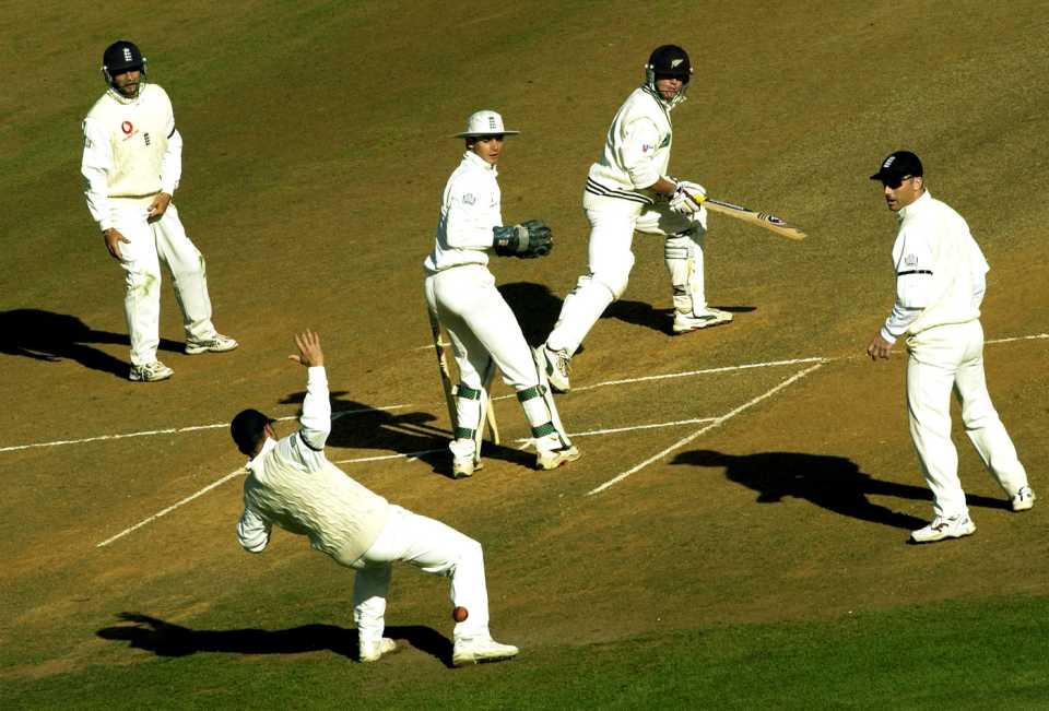 Lou Vincent edges a ball past England's slips