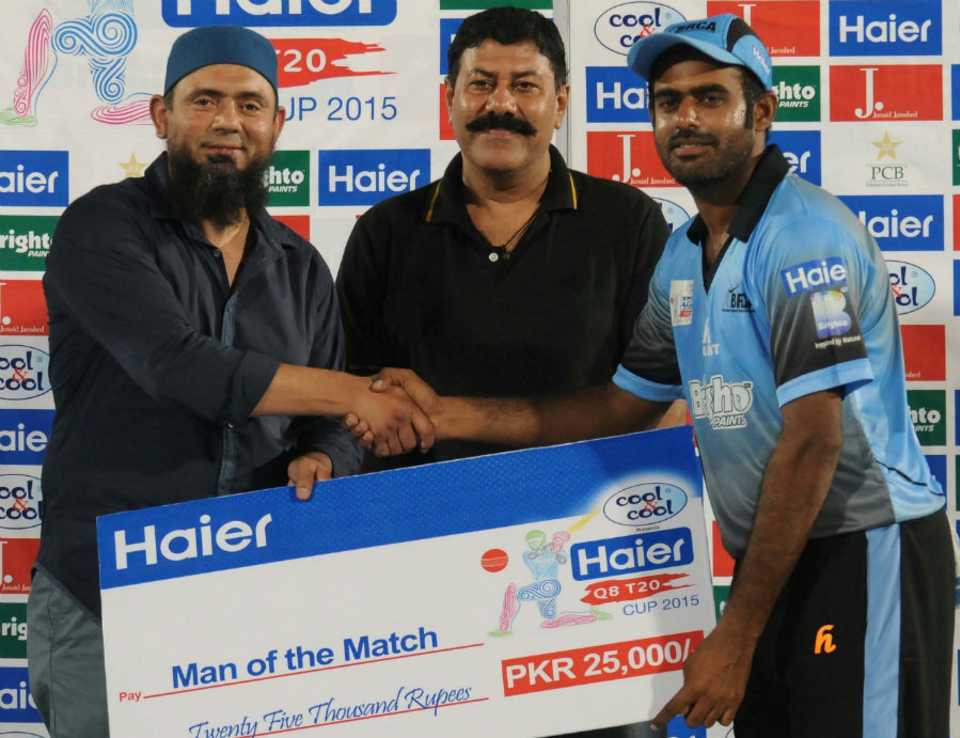 Faisal Mubashir was adjudged man of the match for his unbeaten 79 and 3 for 27