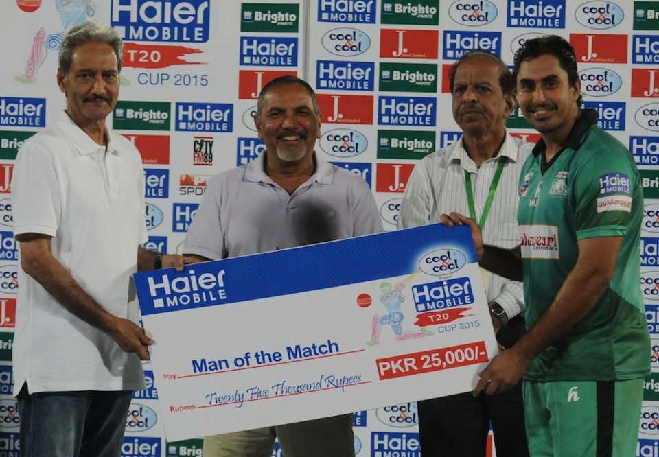 Nasir Jamshed was Man of the Match for scoring 62 off 36 balls, Bahawalpur Region v Rawalpindi Region, Haier Mobile T-20 Cup, Rawalpindi, September 8, 2015