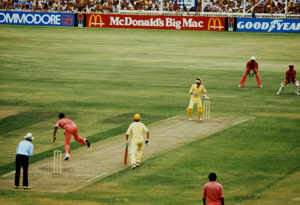 Ian Davis sees the ball fly during a a World Series Cricket limited-overs match in Sydney