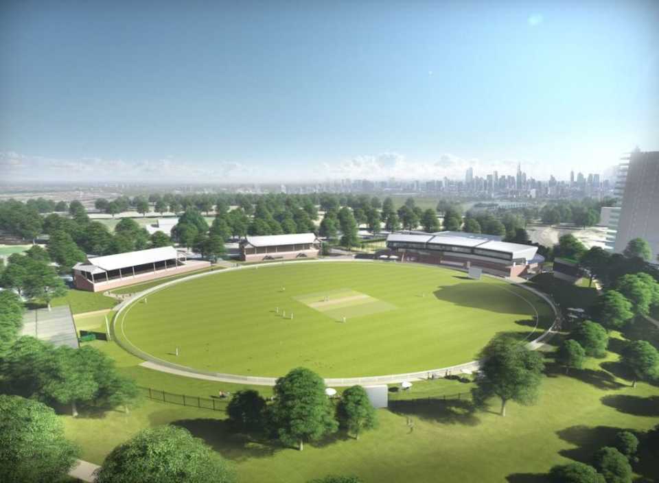 An artist's impression of how the redeveloped Junction Oval will look
