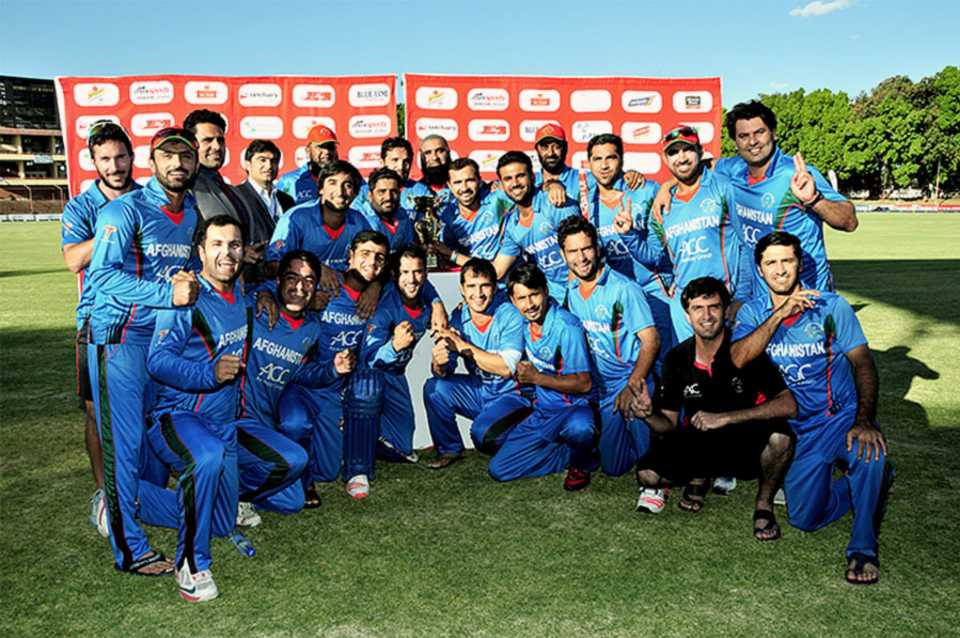 Afghanistan celebrate knocking over Zimbabwe in the T20s