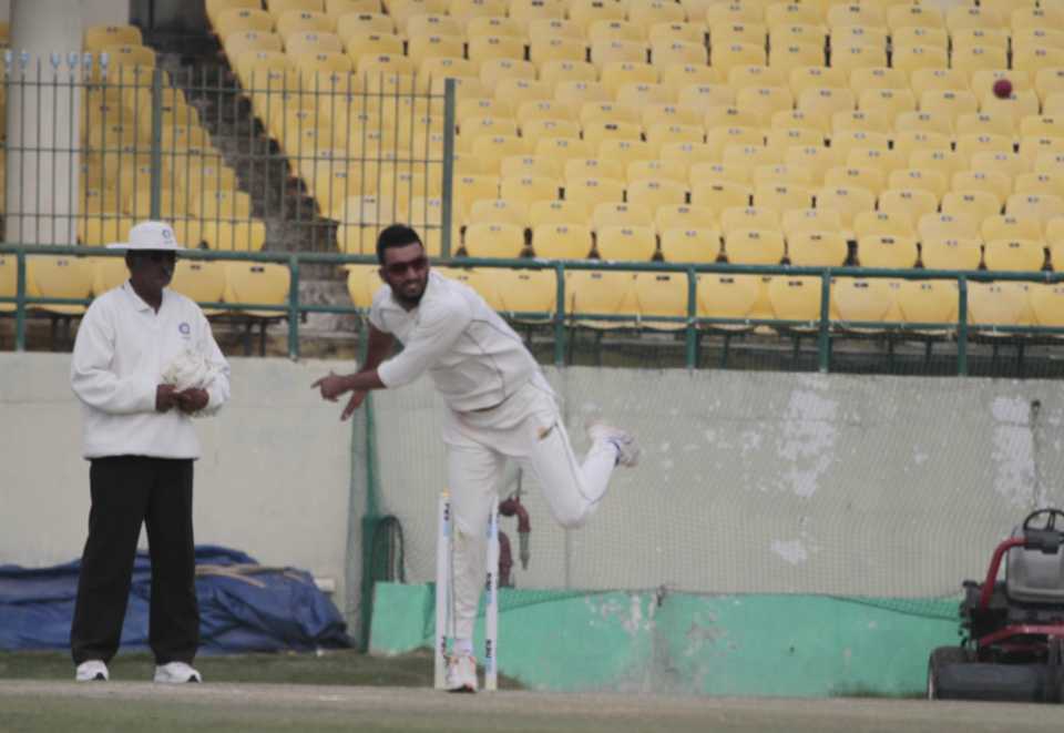 Bipul Sharma sends down a delivery